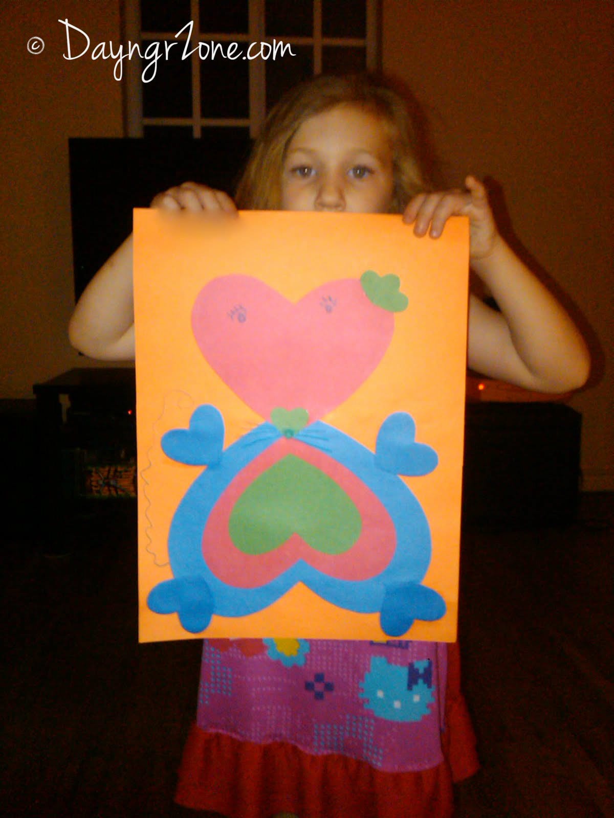 Kid Heart Art, simple Valentine's Day school project