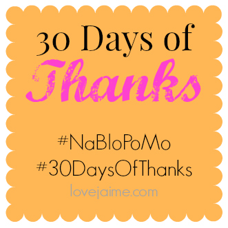 30 Days of thankfulness