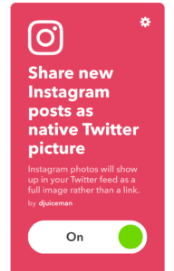 IFTTT Instagram Recipe