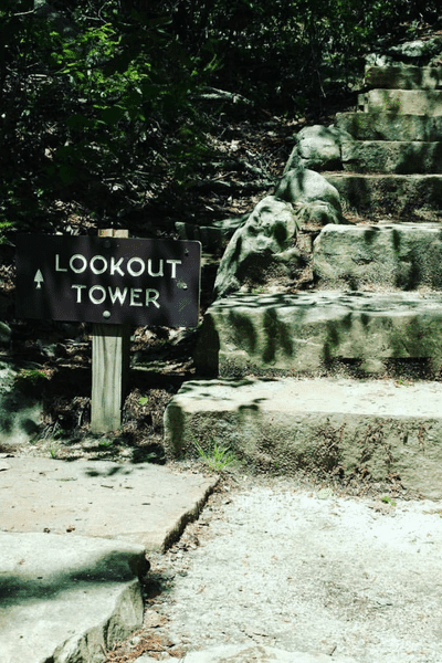 Lookout tower at Hanging Rock state park