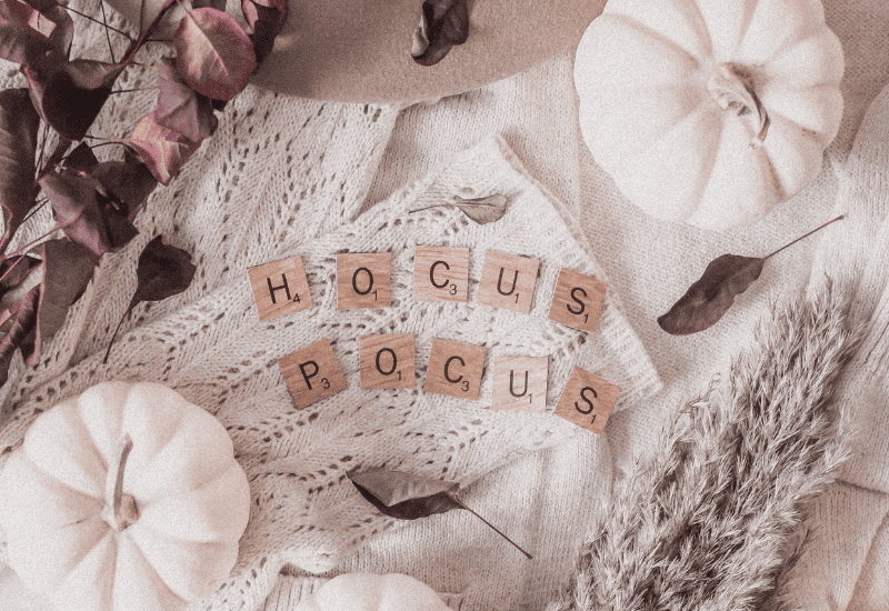 white styled halloween pumpkins