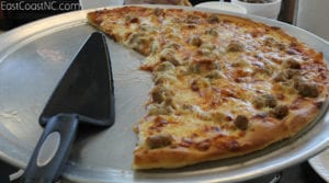 Circle Pizza, Sausage Pizza, Emerald Ise Pizza