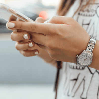 Woman participating in Social Media Engagement