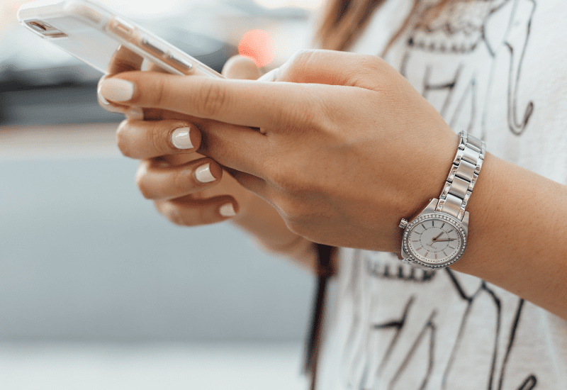 Woman participating in Social Media Engagement