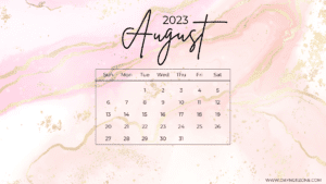 Aug 2023 Calendar for your Desktop Wallpaper