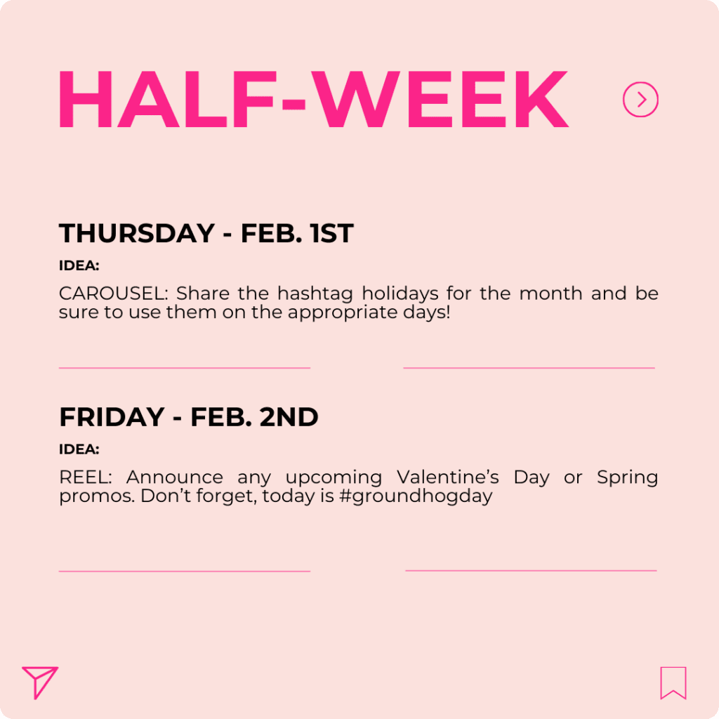 Half-week social media  for IG