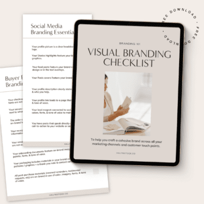 Visual Branding CHecklist, how to create your branding, help for creating your brand, personal branding checklist