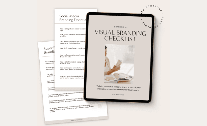 Visual Branding CHecklist, how to create your branding, help for creating your brand, personal branding checklist