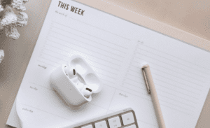 Weekly planner, time management for working moms