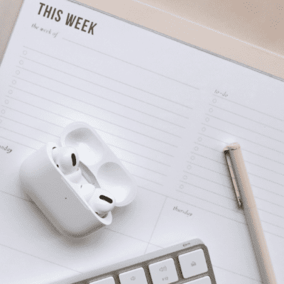 Weekly planner, time management for working moms