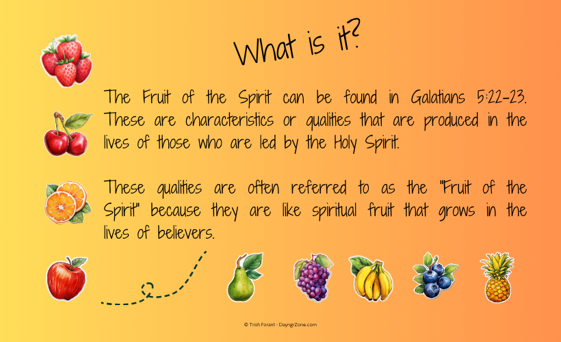 Teaching kids about the fruit of the spirit